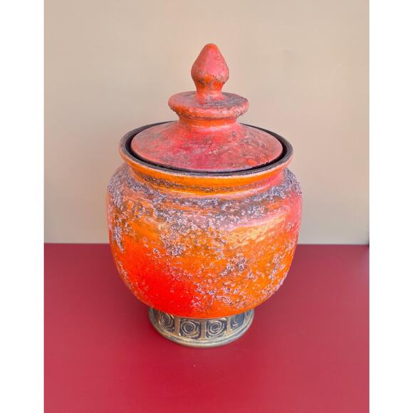Bitossi by Aldo Londi for Rosenthal Netter Pagoda Shaped Lidded Jar, Italy 1960s - Picture 3 of 9